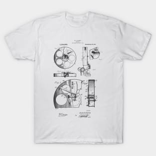 Movie Film Reel Patent Blueprint Apparel 1915 T-Shirt